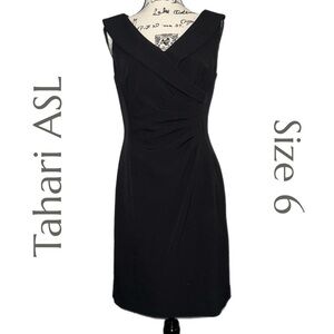 Tahari ASL - Classic Black Sleeveless Dress - Size 6